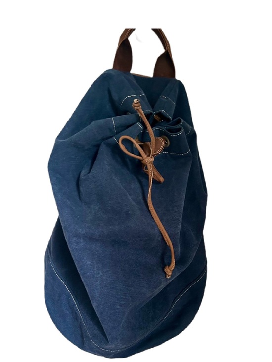 Armani Jeans Other - Vintage Armani Jeans Canvas & Leather Backpack Bag - Made in USA - Y2K